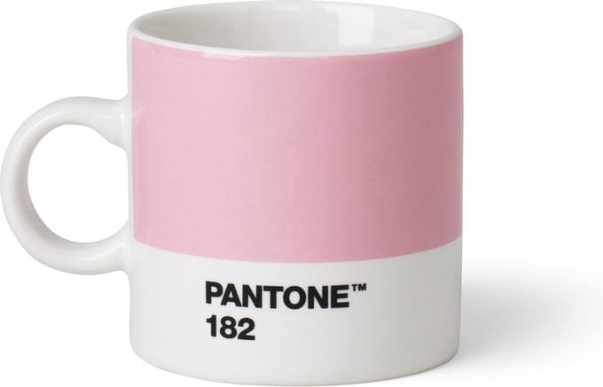 Pantone Espressokop 120 Ml Keramiek Roze/wit