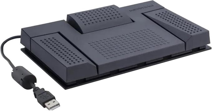Audio Transscriptie Kit - Dictaten Verwerken - Efficiënt Werken - Handsfree Bediening - 1 Set - Zwart