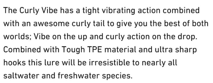 Chasebaits Curly Vibe 130 mm 40 gram Zinkend Aas 01 (5348)