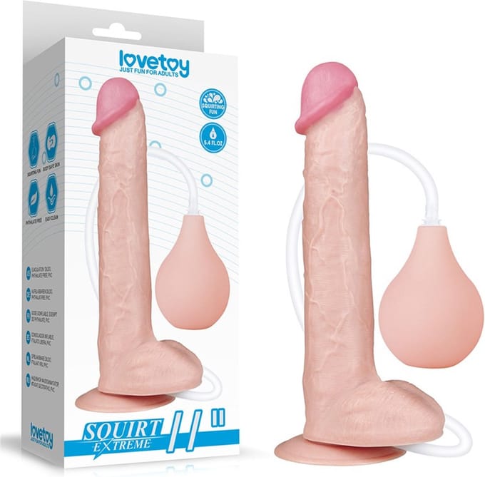 Realistische Spuitende Dildo – 23 cm