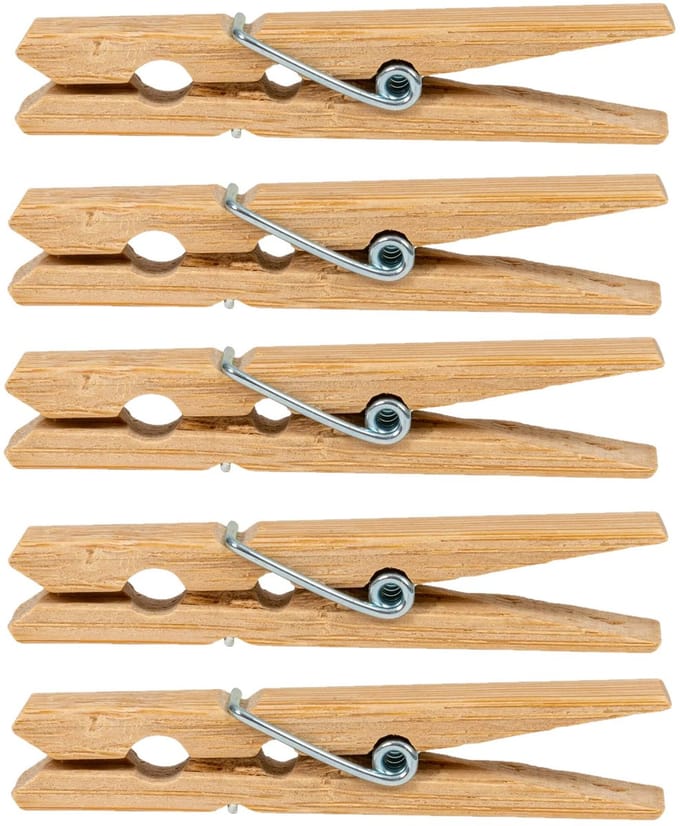 Wasknijpers - 48x - hout - knijpers - wasspelden - wasgoed ophangen