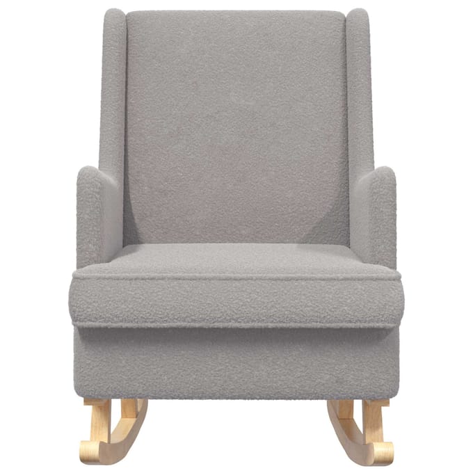 vidaXL - Schommelstoel - Lichtgrijs - 62 - x - 80 - x - 85 - cm - Bouclé