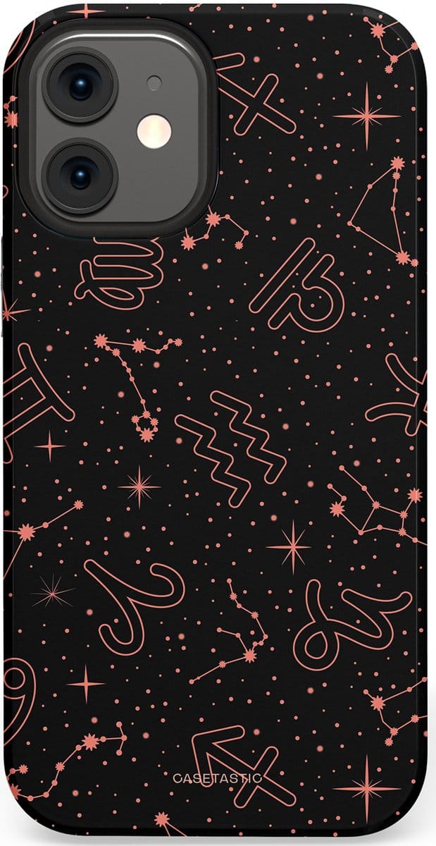 Casetastic hoesje geschikt voor Apple iPhone 12 Mini - Dubbellaagse bescherming - Astropuls - Fashion Case - Zwart