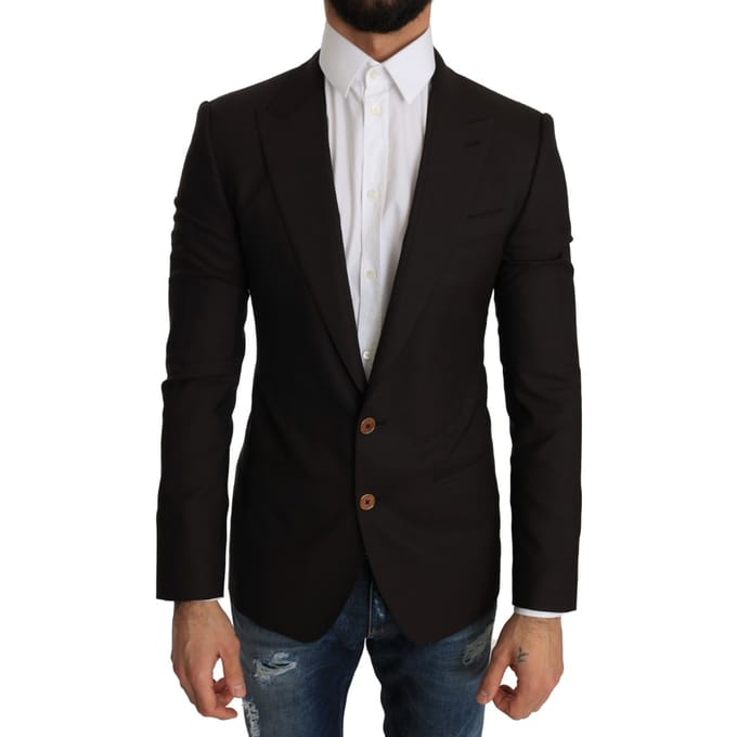 Dolce & Gabbana Heren Bruin Wollen SICILIA Jasje Jasje Blazer