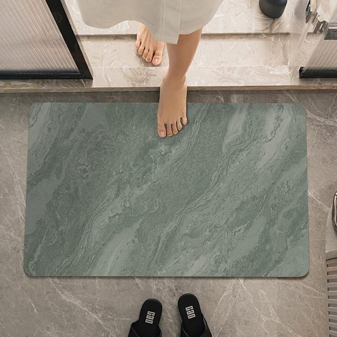 Eenvoudige Diatomeeënaarde Verdikte Kussen Absorberende Mat Badkamermat Sneldrogend High-end Badkamermat Antislip 45 * 70CM