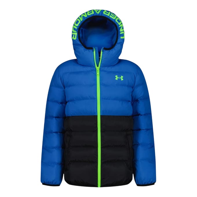 Under Armour Pronto polyester gewatteerd jack voor kinderen (Marineblauw/Techblauw)