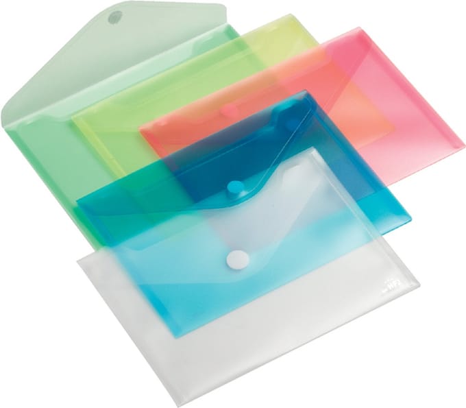 Enveloptas europel a5 250x180mm dwars transp wit | 10 stuks
