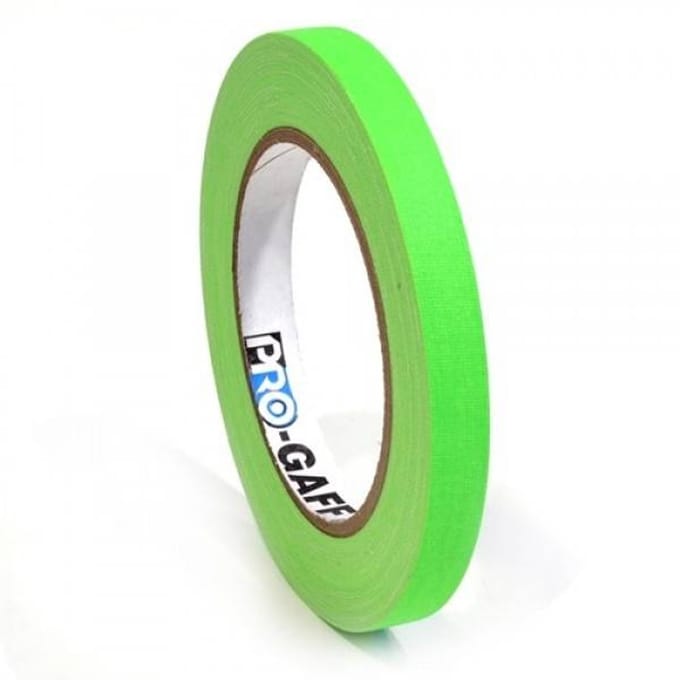 Pro Tapes Pro Gaff Fluor Gaffa Tape 12mm x 22,8m Groen