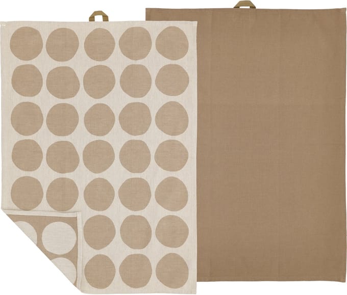 Södahl Bubbles Theedoek 50 x 70 cm 2 stuks Warm Taupe