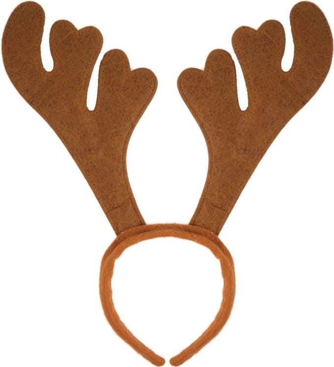 3x Rendier diadeem bruin