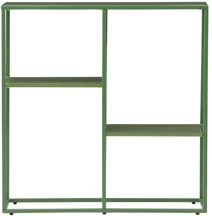Staal wandkast 5 planken groen.