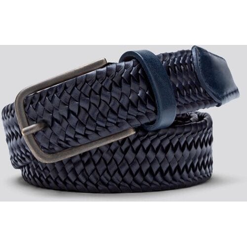 Meyer Riem Braid Elastic Super Stretch Leather Navy / male