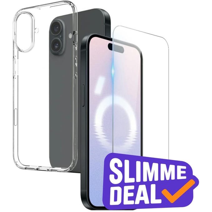 Northjo Apple iPhone 16 Hoesje en Screenprotector Transparant