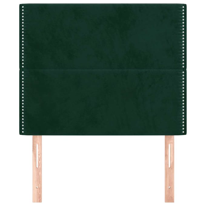 vidaXL - Hoofdbord - donkergroen - 100x5x118/128 - cm - fluweel