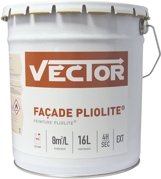 Vector - Buitenmuurverf - Pliolite 16 l - weerbestendig - mat wit