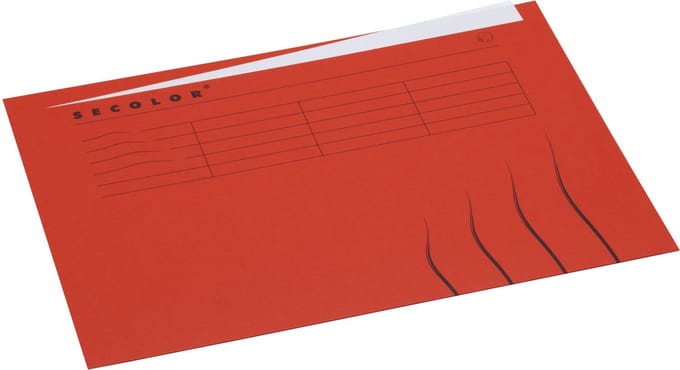 Vouwmap - Ongelijk A4 - Jalema Secolor Rood - 250 stuks