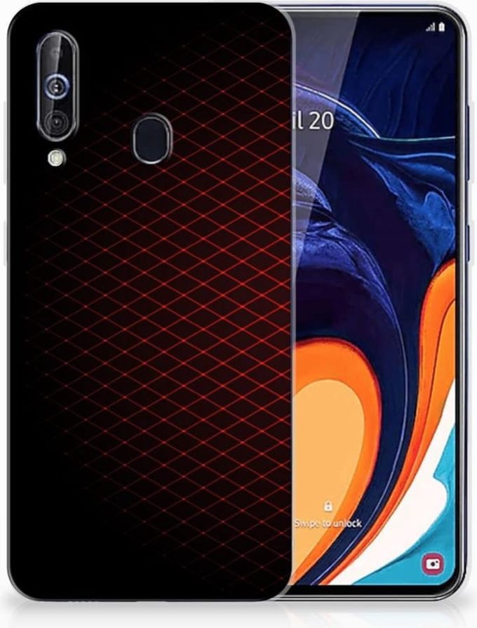 Samsung Galaxy A60 TPU bumper Geruit Rood