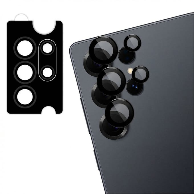 imoshion Camera Lens Protector - Geschikt voor Samsung Galaxy S25 Ultra - 2 Pack - Black Titanium