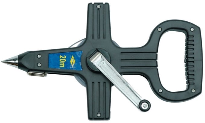 Vorel GRD - Geodetische Stalen Meetlint - 30m - Zwijbaar - PVC Behuizing