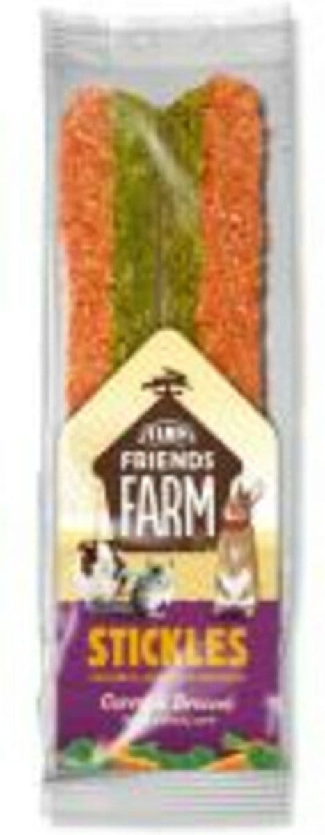 Tiny Friends Farm Knaagdierstick Wortel - Broccoli - 8 x 100 gr - Voordeelverpakking