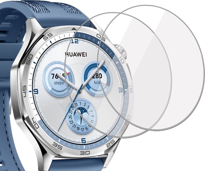 2x Geschikt voor Huawei Watch GT 5 46mm - Screenprotector - Beschermglas Folie