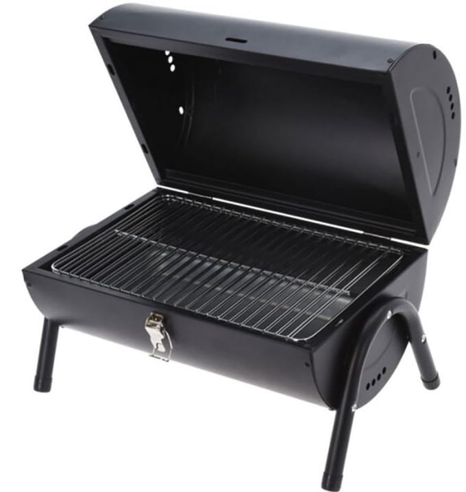 BBQ - tafel model - houtskool - cilindervorm - 2 zijdig bruikbaar