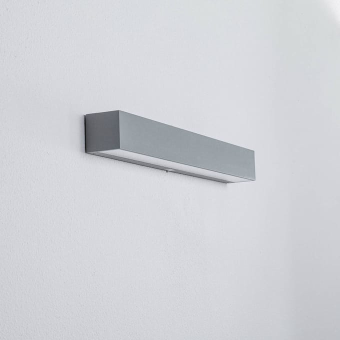 Arcchio LED buiten wandlamp Lengo, 50 cm, 1-lamp, grijs, CCT