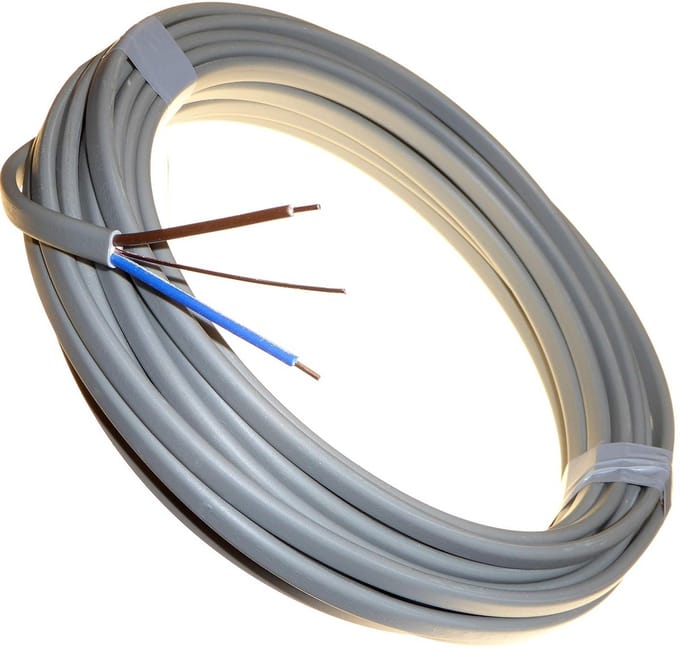 10 Meter 1,5 mm u00b2 Platte Installatiekabel Tweeledig en Aarddraad 3-aderig