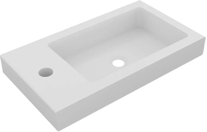 DutchLine - Atlanta Wastafel 40 - Mat Wit - 1 Kraangat