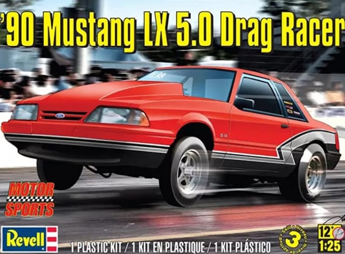 Revell Modelbouwpakket Auto - 14195 90 Mustang LX 5.0 Drag Rr Plastic - 1:25 - Modelbouw