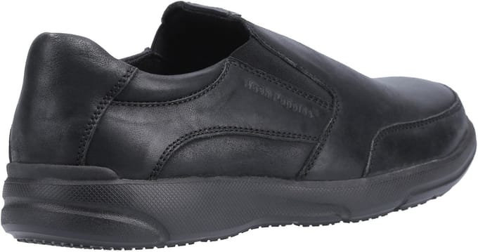 Hush Puppies Aaron Leren Zwarte Heren Loafers