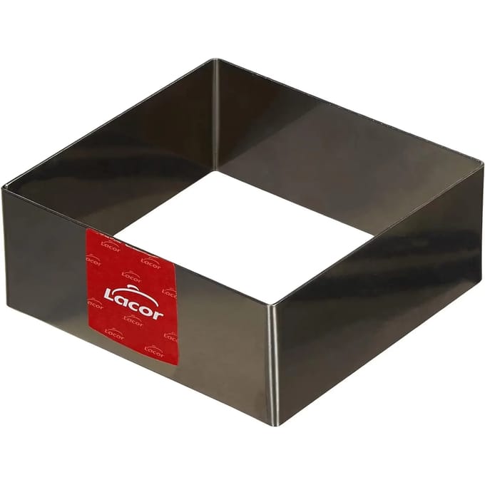 Vierkante roestvrijstalen gebaksring Lacor 10x10 cm