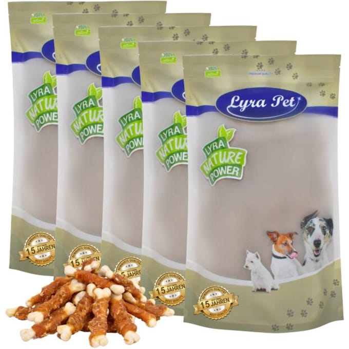5 kg Lyra Pet® calcium botten met kipfiletreepjes