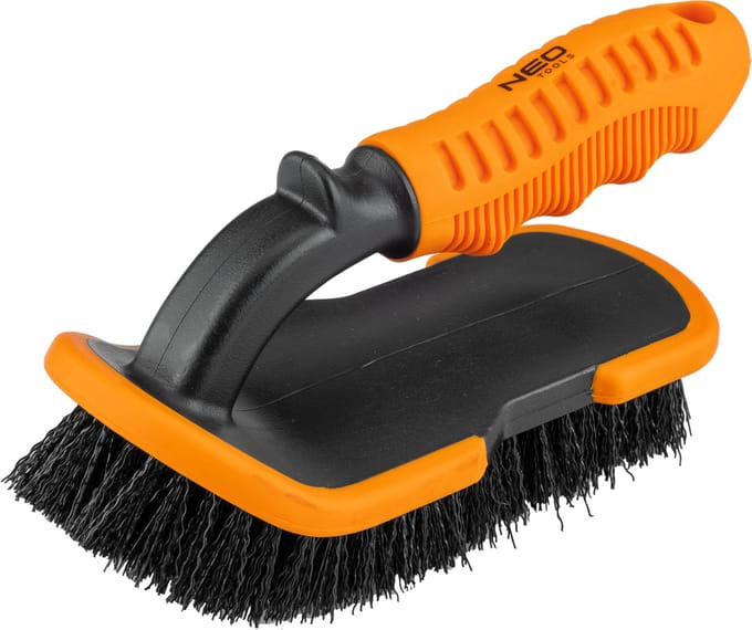 NEO Tools bandenborstel - 20 cm - PP - harde borstelharen - autoborstel
