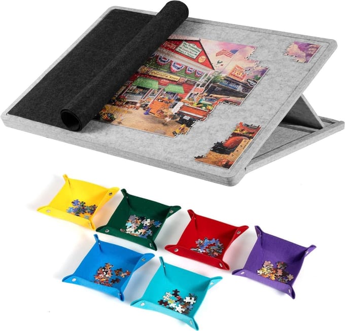 Puzzeltafel - Puzzelmat - Puzzelmap - Puzzelbord - Grijs