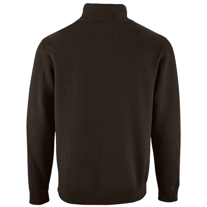 SOLS Heren Stan Zip Staande Kraag Trui (Zwart)