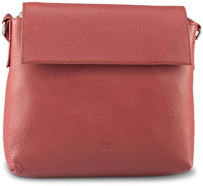 JOST Leren Schoudertas Vika Shoulder Bag Red Donkerrood