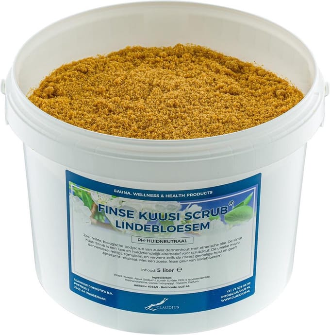 Kuusi Scrub Lindebloesem 5 liter - Hydraterende Lichaamsscrub