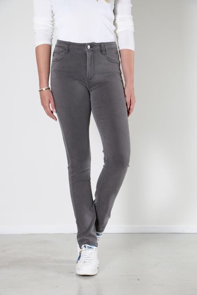 New Star broek - Orta grijs straight fit broek L32 Maat 38