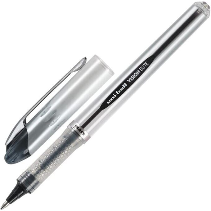 Uni-ball Vision Elite UB-200 - Zwarte Rollerbalpen – Medium