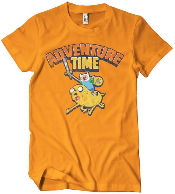 Adventure Time Gewassen T-shirt, oranje