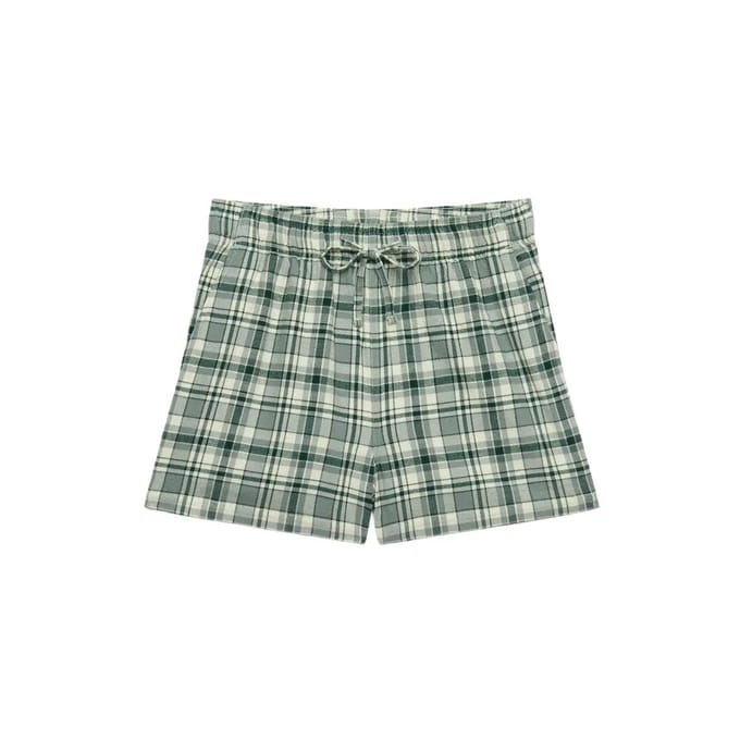 Superdry - Katoenen Geruite Elastische Shorts - Dames - Korte broeken