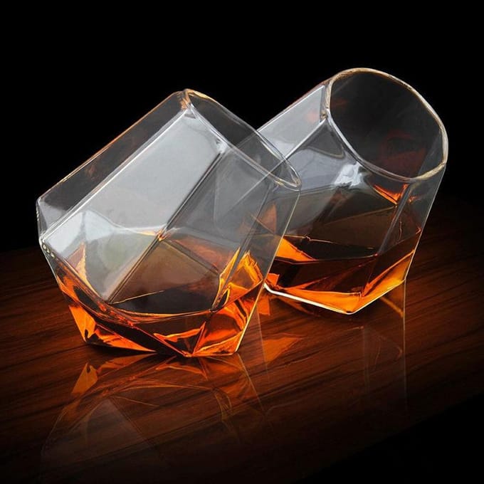 Creatieve ronde mond transparant glas whisky glas bar bier glas 1pcs wit