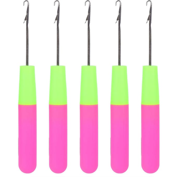 Haaknaalden voor Latch Hook Haarextensions Vlechten Handwerk Vaardigheid Gereedschapsset M green