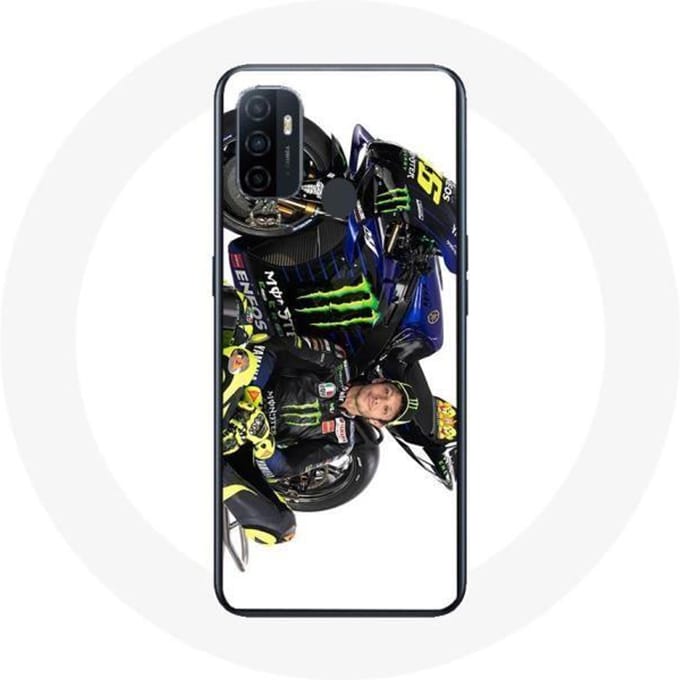 Coque - Valentino Rossi - Oppo A53 - Souple - Protection - Pilote de vitesse blanc