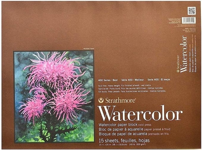 Aquarelblok 38x50 cm - 150 lbs/300 g/m² - Wit Papier voor Waterverf