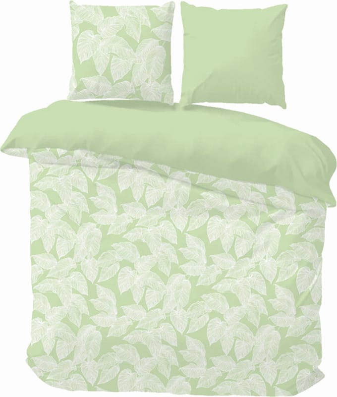 iSleep Dekbedovertrek Chantal - Eenpersoons - 140x200/220 cm - Groen