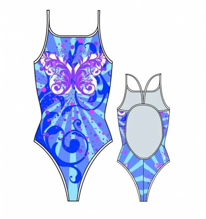 Turbo Butterfly Star Zwemkleding Blauw S Vrouw