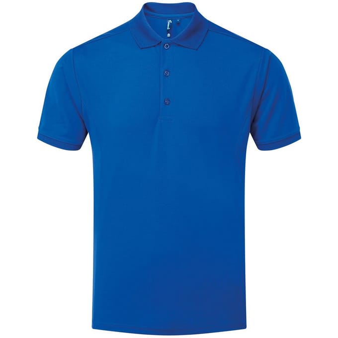 Premier Heren Coolchecker Poloshirt (Koningsblauw)