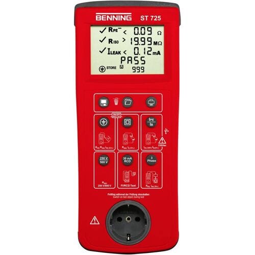 Benning ST 725 Apparaattester VDE-norm 0701-0702